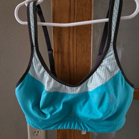 Victoria Secret Sports Bra 34C Underwire Teal Womens Deadstock Retro Vsx - Picture 2 of 16